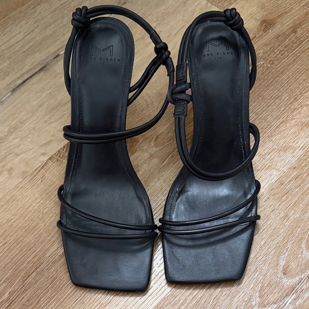 Marc Fisher Black Strappy Heels